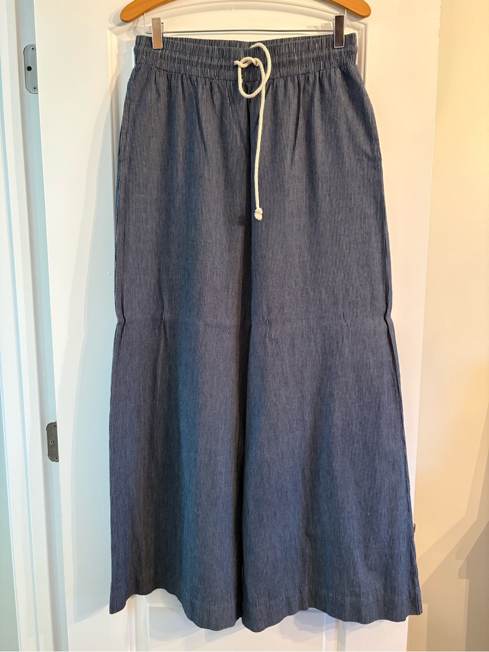 eesome Navy Pinstripe Sail Away Pants - Picture 2 of 5